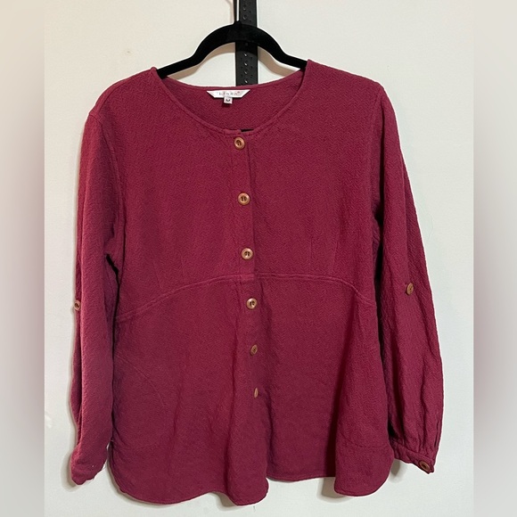 Kleen Button Down Top Sz Med - Picture 2 of 9